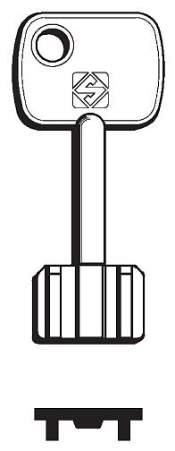 Afbeelding van Silca Klaviersleutel brass 5IE5