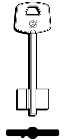 Afbeelding van Silca Klaviersleutel brass 5MC1