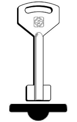 Afbeelding van Silca Klaviersleutel brass 5MO3
