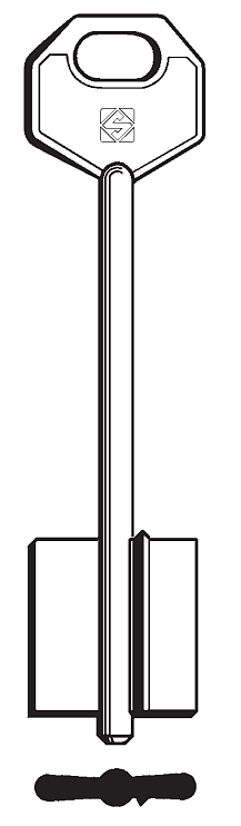 Afbeelding van Silca Klaviersleutel brass 5MT10