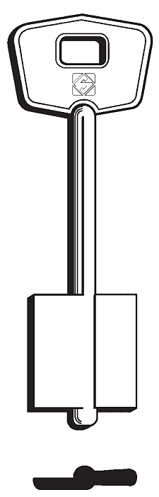 Afbeelding van Silca Klaviersleutel brass 5MT14
