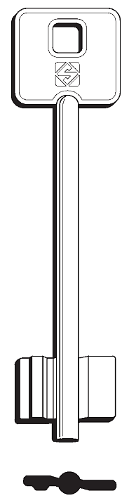 Afbeelding van Silca Klaviersleutel brass 5PT15