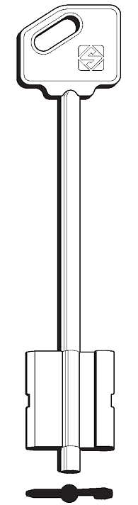 Afbeelding van Silca Klaviersleutel brass 5R16