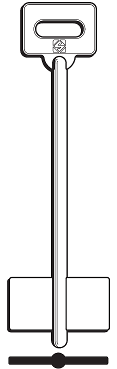 Afbeelding van Silca Klaviersleutel brass 5RUS1