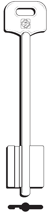 Afbeelding van Silca Klaviersleutel brass 5SAS5