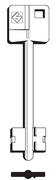 Afbeelding van Silca Klaviersleutel brass 5YA22