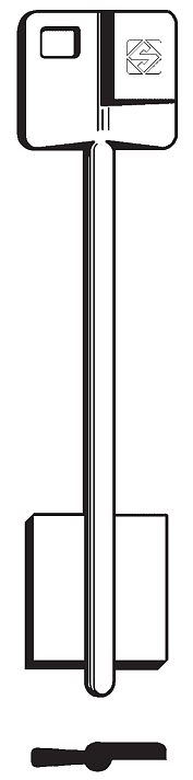 Afbeelding van Silca Klaviersleutel brass 5YA8