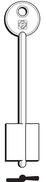 Afbeelding van Silca Klaviersleutel brass ALLT