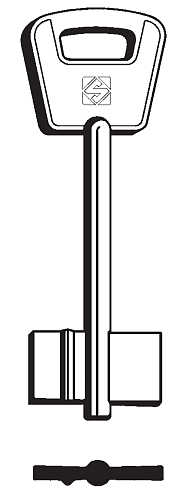 Afbeelding van Silca Klaviersleutel brass BEC