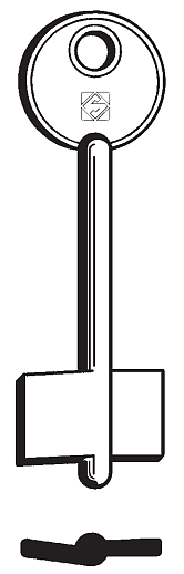 Afbeelding van Silca Klaviersleutel brass CF