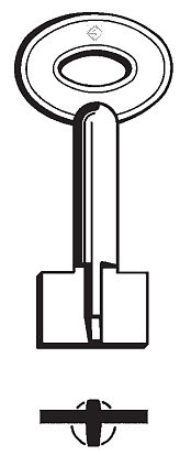 Afbeelding van Silca Klaviersleutel brass CPX