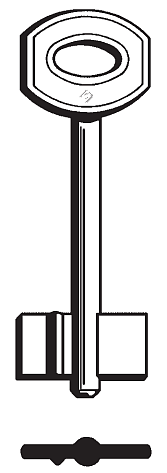 Afbeelding van Silca Klaviersleutel brass JW35