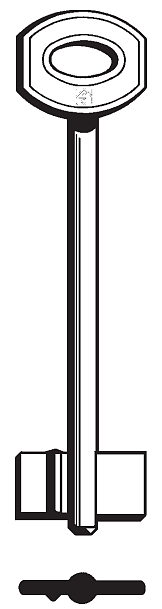 Afbeelding van Silca Klaviersleutel brass JW60