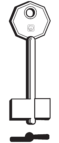 Afbeelding van Silca Klaviersleutel brass MT