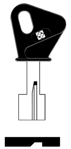 Afbeelding van Silca Klaviersleutel brass MT2RP