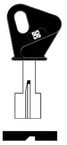 Afbeelding van Silca Klaviersleutel brass MT3RP