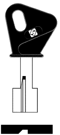 Afbeelding van Silca Klaviersleutel brass MT4RP