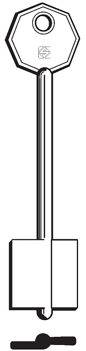 Afbeelding van Silca Klaviersleutel brass MTL