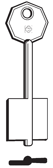 Afbeelding van Silca Klaviersleutel brass MTM