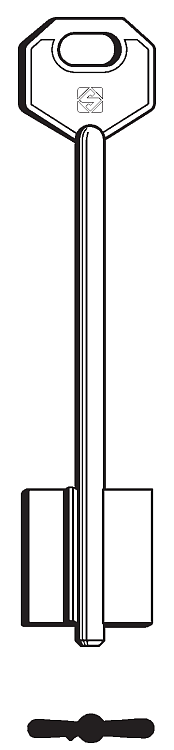 Afbeelding van Silca Klaviersleutel brass MTNC