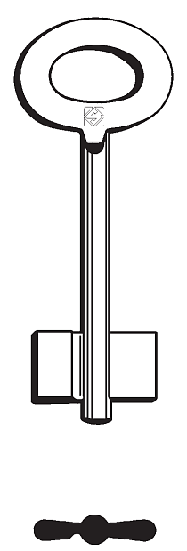 Afbeelding van Silca Klaviersleutel dop ijzer 7308E