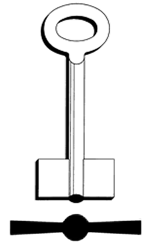Afbeelding van Silca Klaviersleutel ijzer dop G421 (pijp, ongeboord)