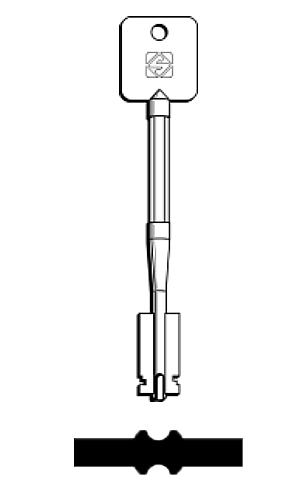Afbeelding van Silca Klaviersleutel messing dop 5FS2 (FAS)