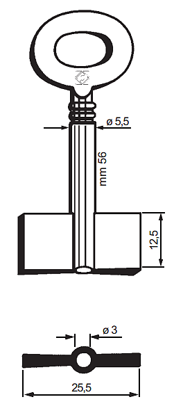 Afbeelding van Silca Dubbelbaardsleutel ijzer 8156STM