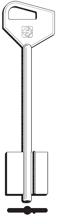 Afbeelding van Silca Klaviersleutel brass 5A4