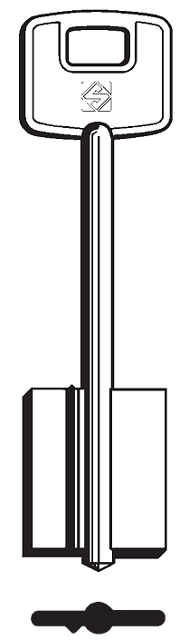 Afbeelding van Silca Klaviersleutel brass 5CS1