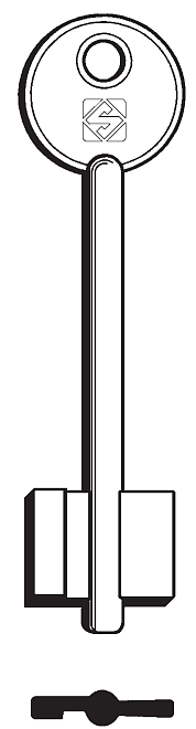 Afbeelding van Silca Klaviersleutel brass 5ID9