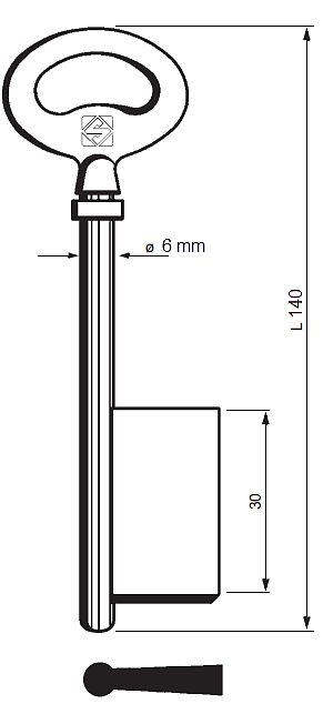 Afbeelding van 6M35 DOP 140x6mm verkoperd