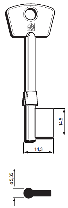 Afbeelding van Silca Klaviersleutel brass CHL