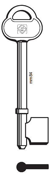 Afbeelding van Silca Klaviersleutel ijzer 2AS2