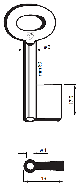 Afbeelding van Silca Klaviersleutel pijp ijzer 6853