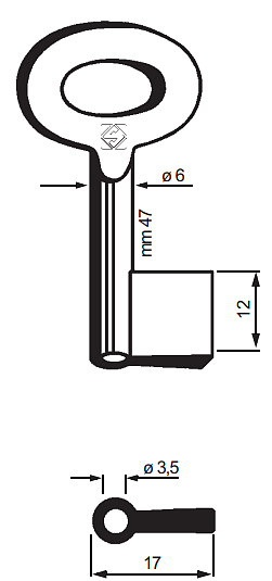 Afbeelding van Silca Klaviersleutel pijp ijzer 9247