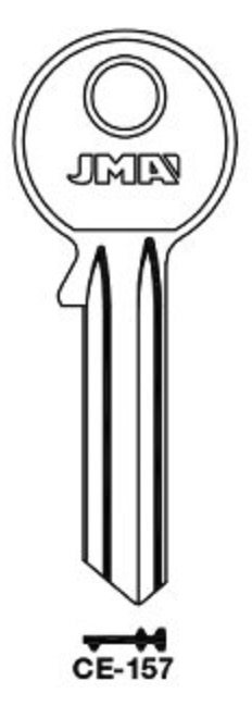 Afbeelding van Cilindersleutel staal enkelzijdg CES CE-157