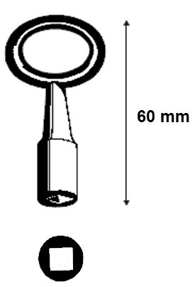 Afbeelding van Art. 20 / VK 6mm doornsleutel vierkant