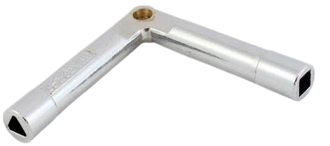 Afbeelding van Bouwsleutel Driekant / Vierkantsleutel 2 in 1 sleutel 8mm, 90 graden