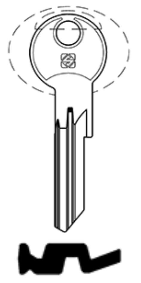 Afbeelding van Silca Cilindersleutel brass FB153RX
