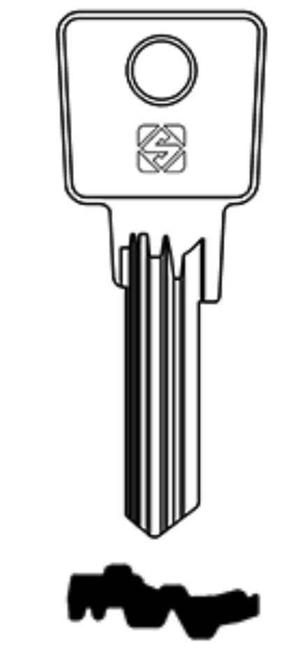 Afbeelding van Silca Cilindersleutel brass CE180R