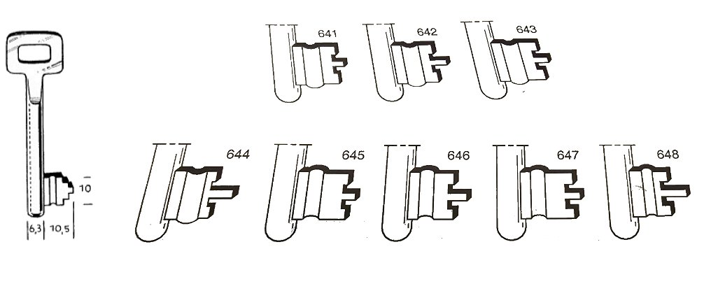 Afbeelding van Lips klaviersleutel art. 867/2088- 642