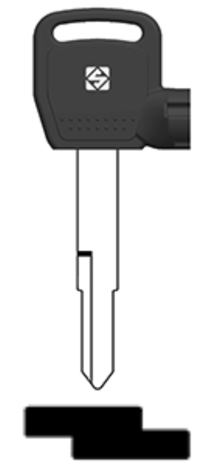 Afbeelding van Silca Scootersleutel plastic kop brass KYM5RMP