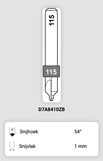 Afbeelding van Silca QCD frees 115 - D7A8410ZB