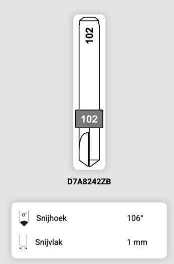 Afbeelding van Silca QCD frees 102 - D7A8242ZB
