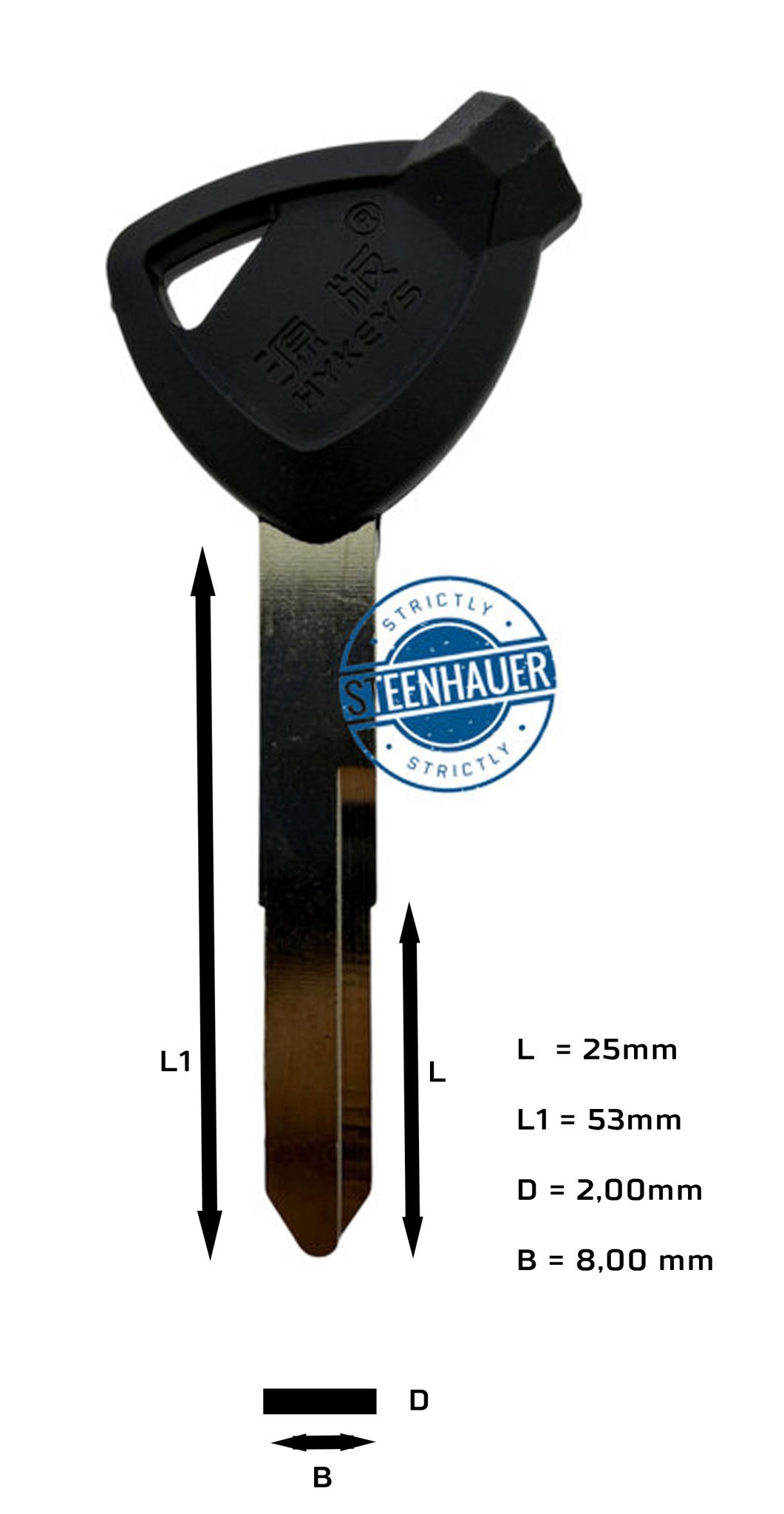 Afbeelding van Scootersleutel plastic kop brass KAWASAKI - SKW1