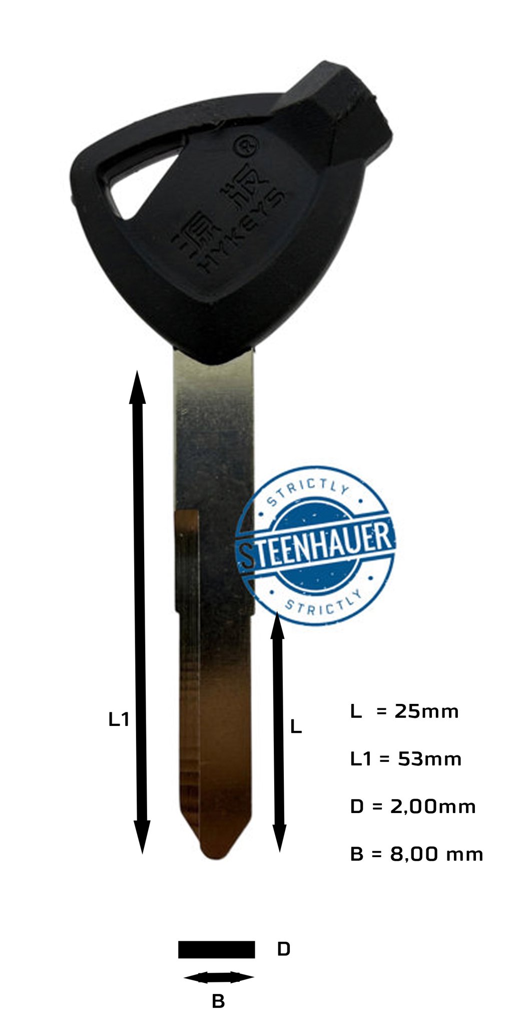 Afbeelding van Scootersleutel plastic kop brass KAWASAKI - SKW1R