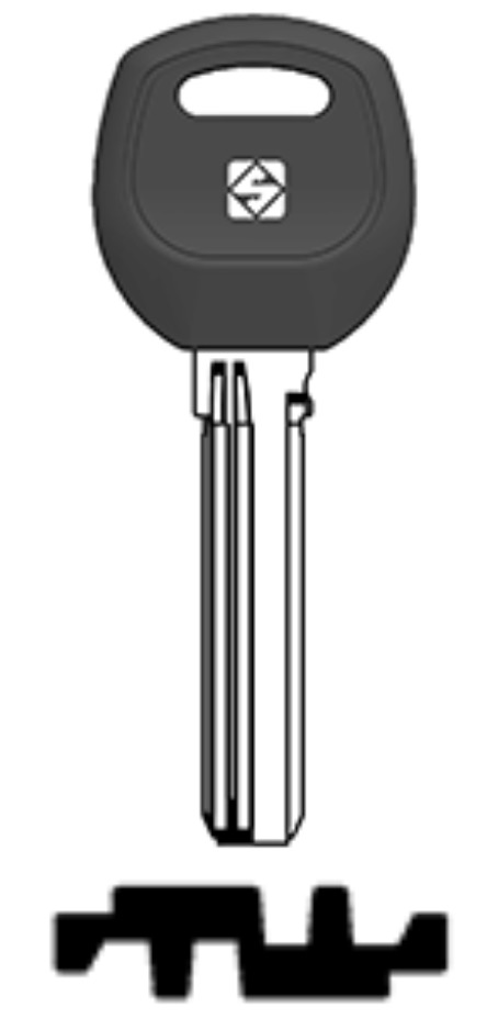Afbeelding van Silca Boringsleutel brass plastic kop BAE4RP