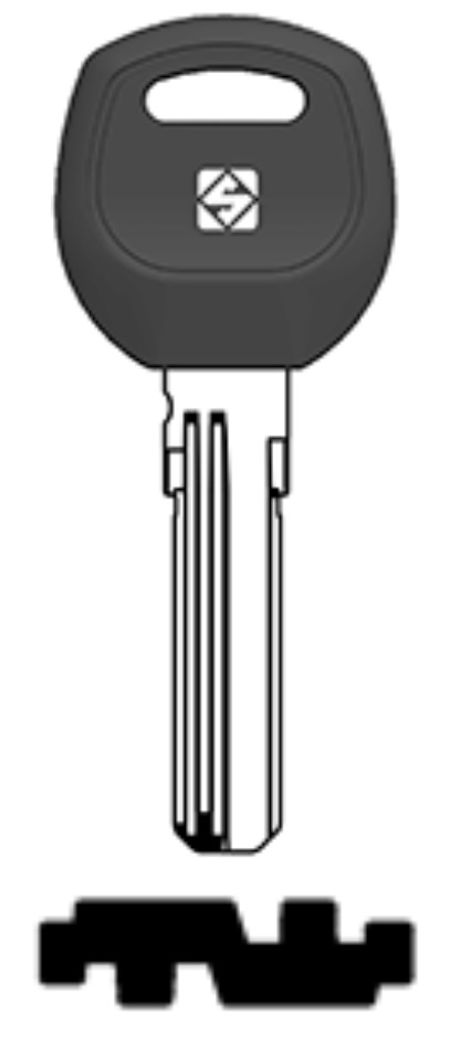 Afbeelding van Silca Boringsleutel brass plastic kop BAE5RP