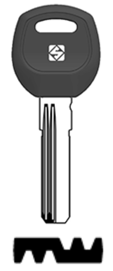 Afbeelding van Silca Boringsleutel brass plastic kop BAE6RP